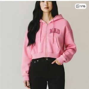 NWT Madhappy x Gap crop hoodie in pink